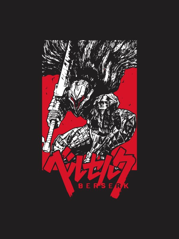 Berserk Anime T-Shirt D4 - Black - Image 3