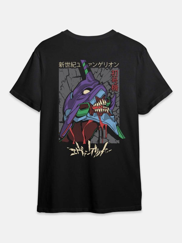 Neon Genesis Evangelion -Anime T-Shirt-D1- Black