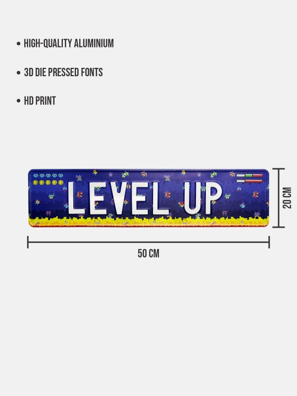 Level Up - Metal Plate - Navy - Image 4
