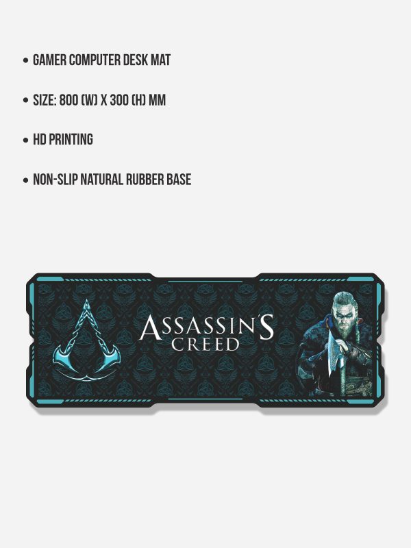 Assassins Creed | Gaming Mouse Pad Desk Mat for Computer Laptop | Non-Slip Rubber Base - Image 2