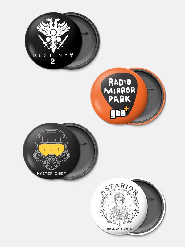 Gamerverse Badges GT D10 - Pack of 4