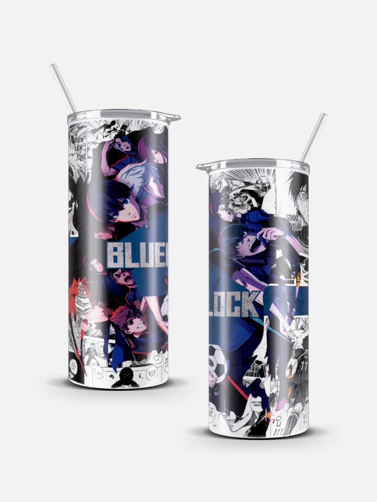 Skinny Tumbler with Straw-Bluelock