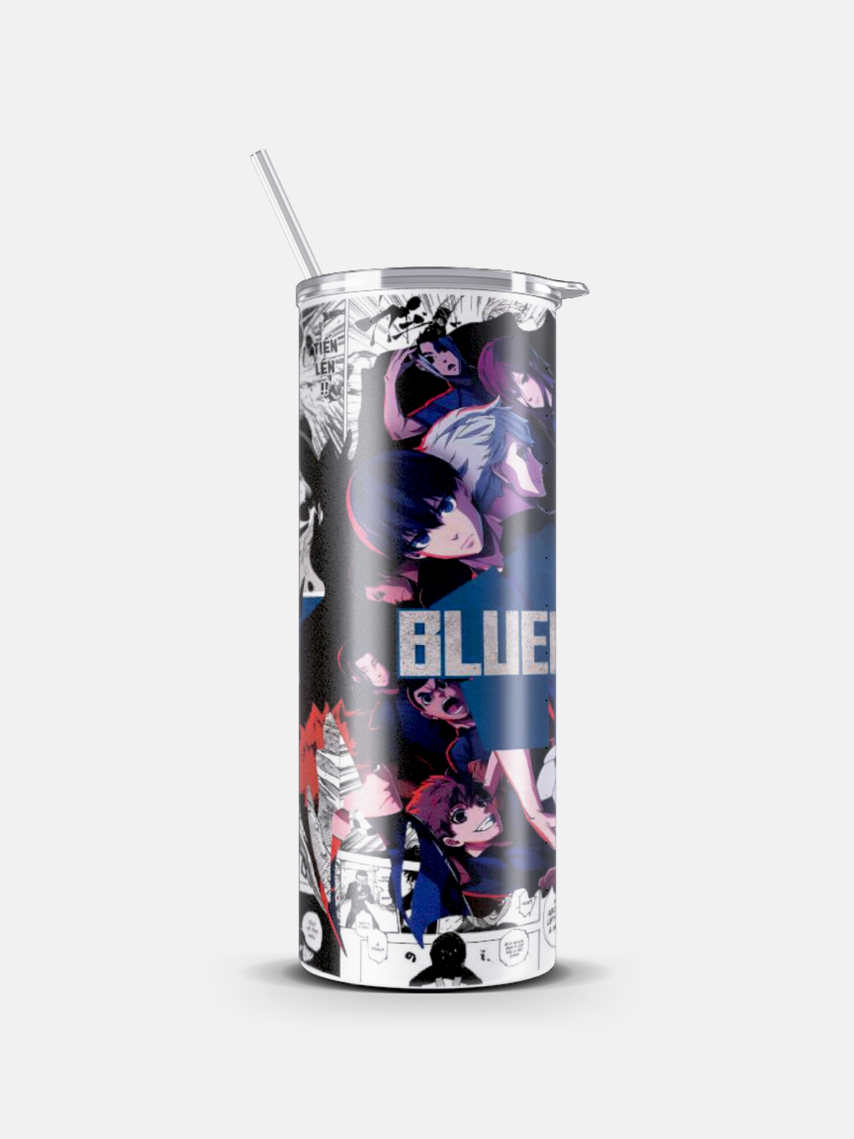 Skinny Tumbler with Straw-Bluelock - Image 4