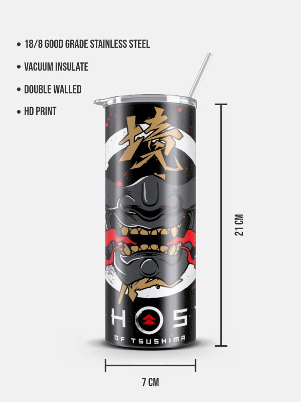 Ghost of Tsushima-Skinny Tumbler with Straw - Image 3