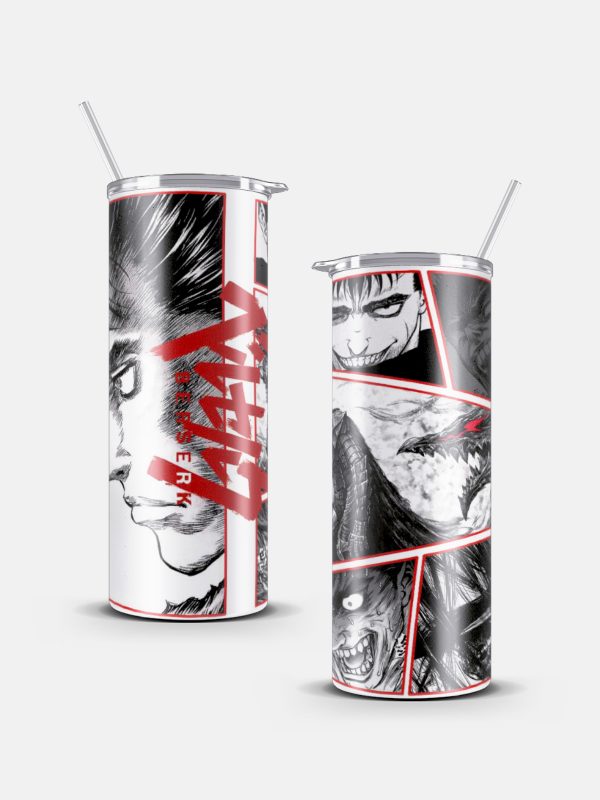 Berserk-Skinny Tumbler with Straw