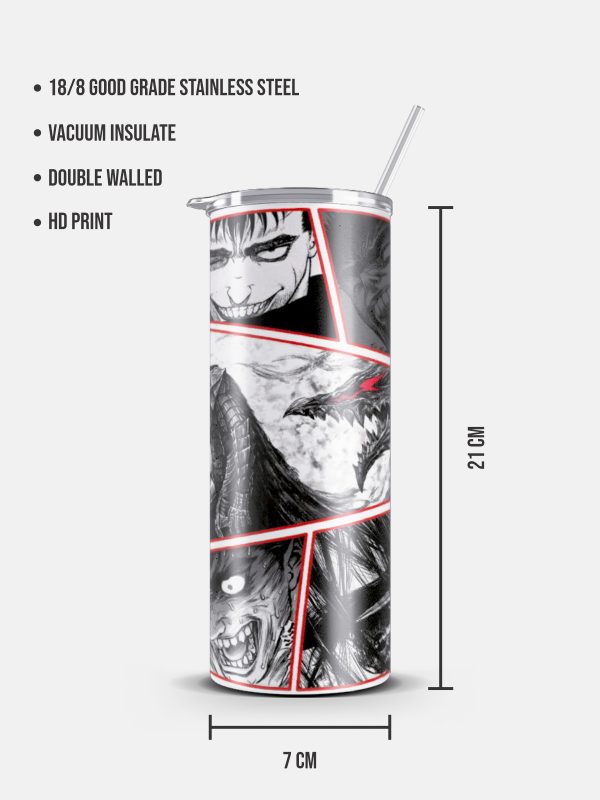 Berserk-Skinny Tumbler with Straw - Image 3