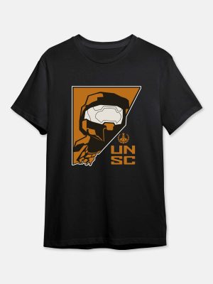 Gaming  Tshirt-Halo-Helmet-Black