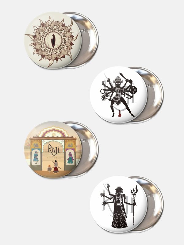 Raji Official Merchandise - Badges - Pack of 4