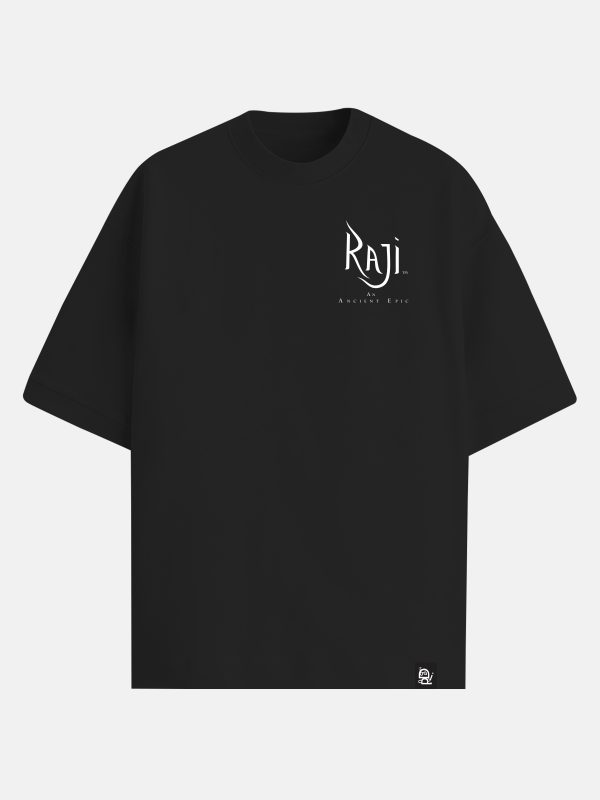 Raji Skull Conquered - Oversized Exclusive T-shirt-Black - Image 3