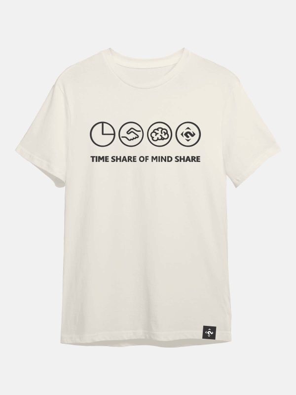 Time Share of Mind Share - Oversized Tshirt - Off white