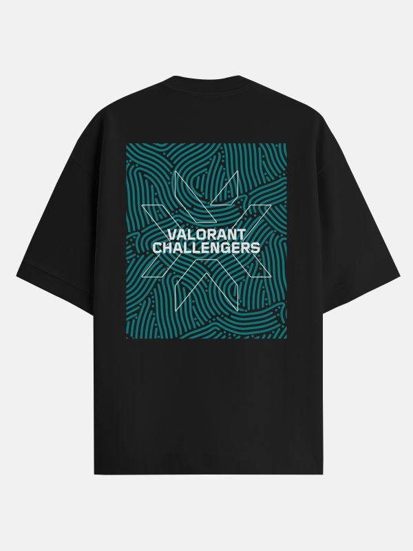 VCSA Oversized Tshirt - Wave- Black - Image 2