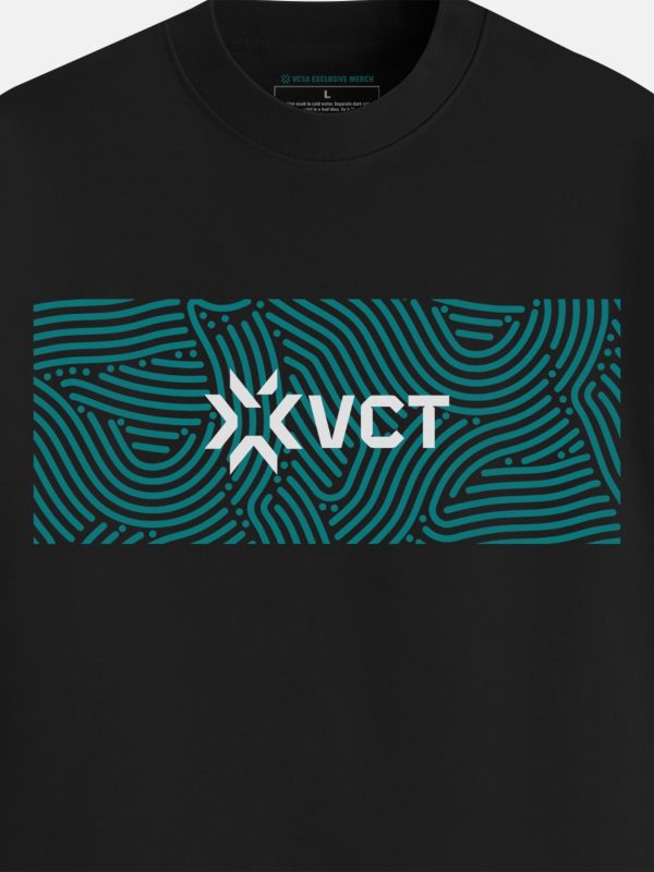 VCSA Oversized Tshirt - Wave- Black - Image 3