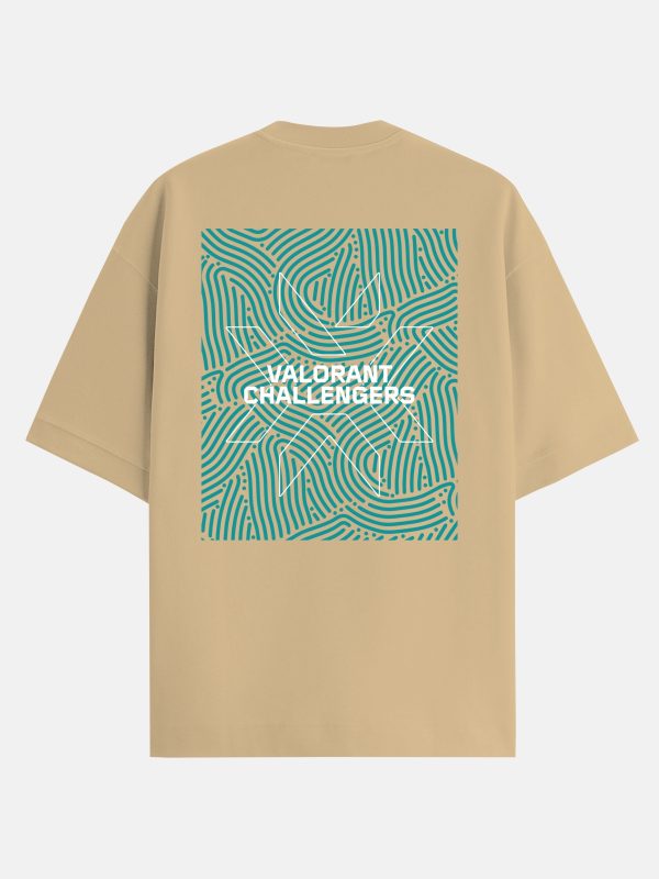 VCSA Oversized Tshirt -Wave- Beige - Image 2