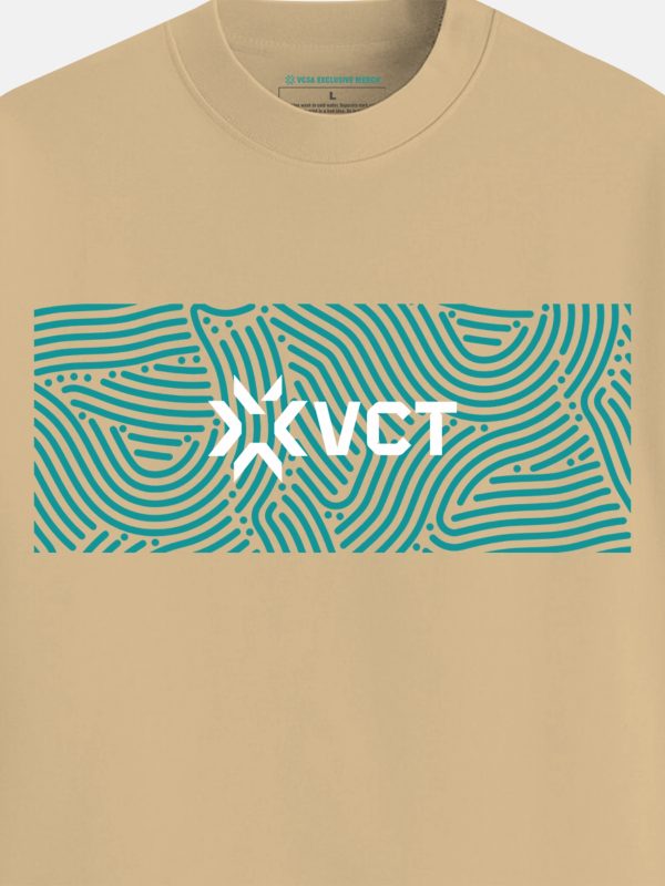 VCSA Oversized Tshirt -Wave- Beige - Image 3