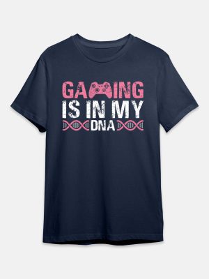 Gaming Quotes T-Shirt - Gaming is in My DNA - Navy