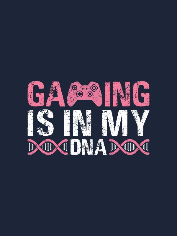 Gaming Quotes T-Shirt - Gaming is in My DNA - Navy - Image 3