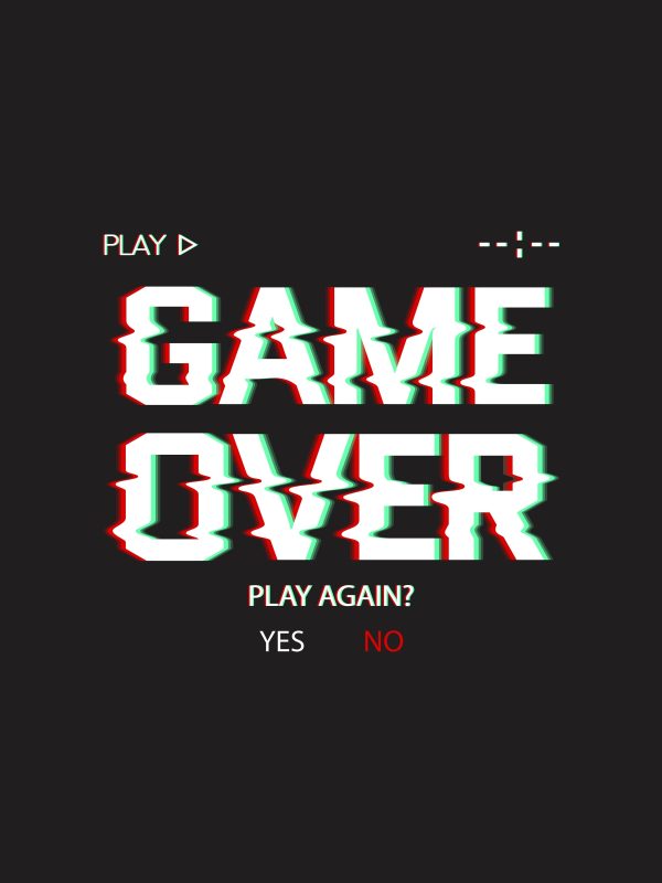 Gaming Quotes T-Shirt - Game Over - Black - Image 3