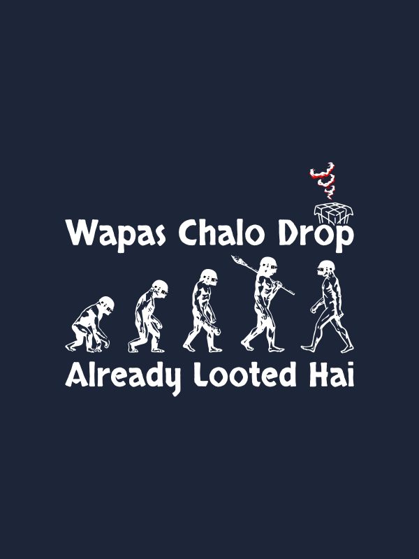 Gaming Quotes T-Shirt - Wapas Chalo - Navy - Image 3