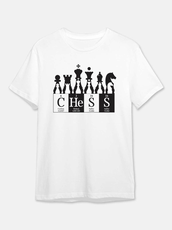Periodic Table - Chess T-Shirt - White