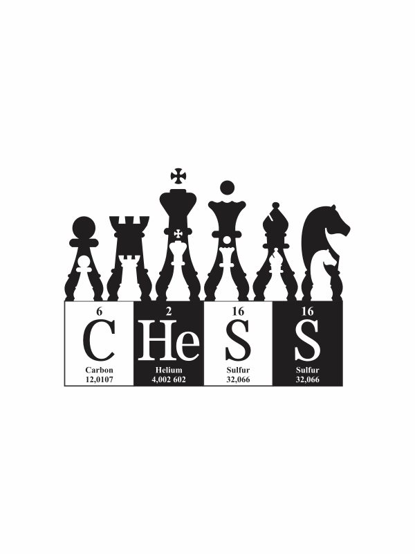 Periodic Table - Chess T-Shirt - White - Image 3