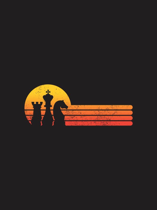 Sunrise Piece - Chess T-Shirt - Black - Image 3