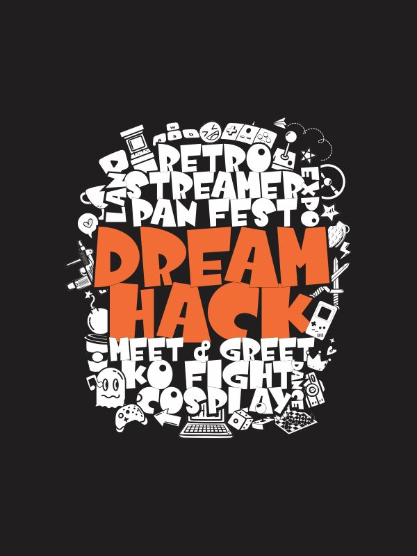 DreamHack Collage Quote Theme - T-Shirt - Black - Image 3