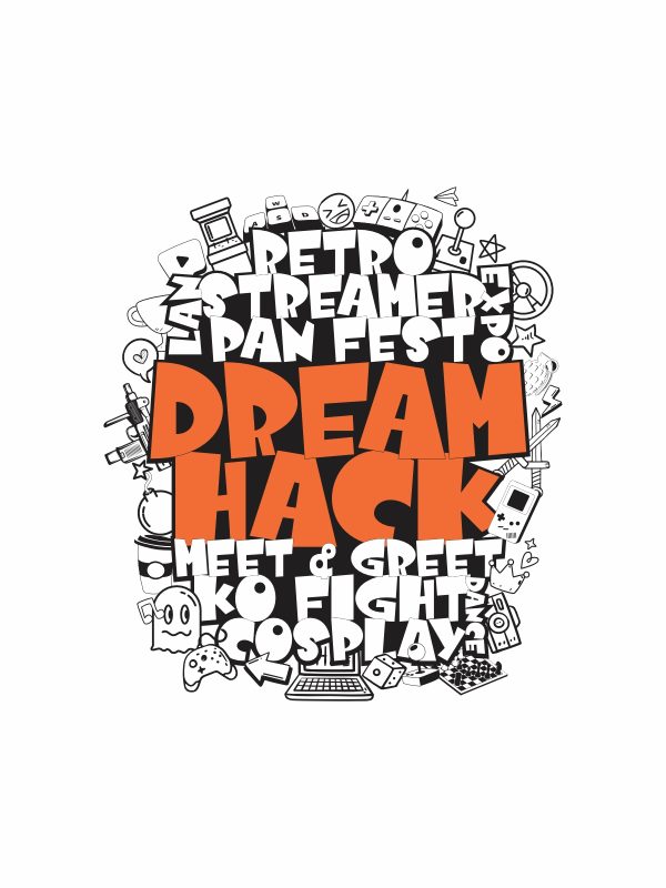 Dreamhack Collage Quote Theme - T-Shirt - White - Image 3