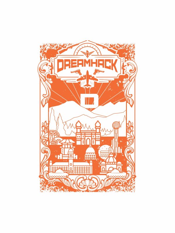 Dreamhack Collage Quote Theme - T-Shirt - White - Image 3