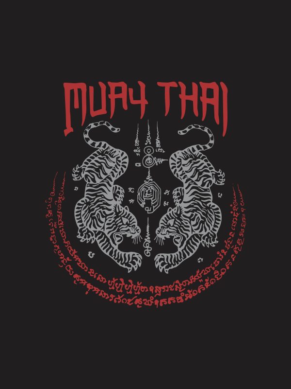 Muay Thai - Combat Tshirt - Black - Image 3