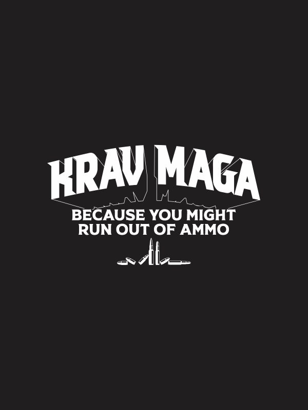 Krav Maga - Combat Tshirt - Black - Image 3