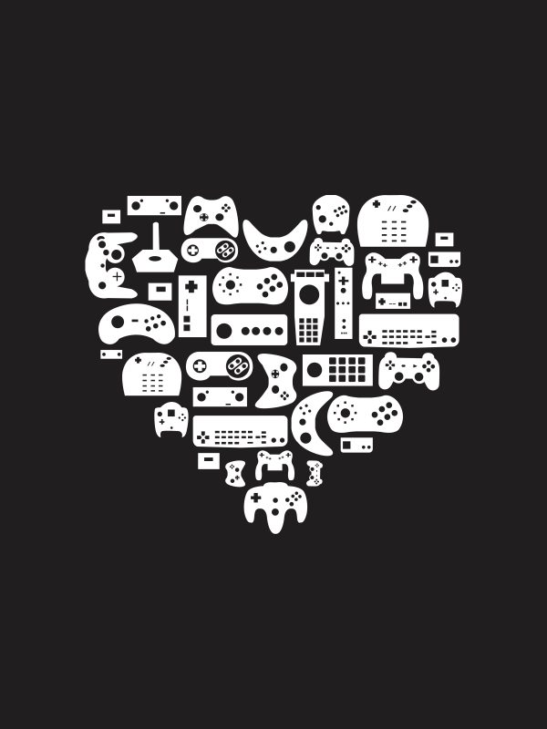 Gamer Heart - Gaming Quotes T-Shirt - Black - Image 3