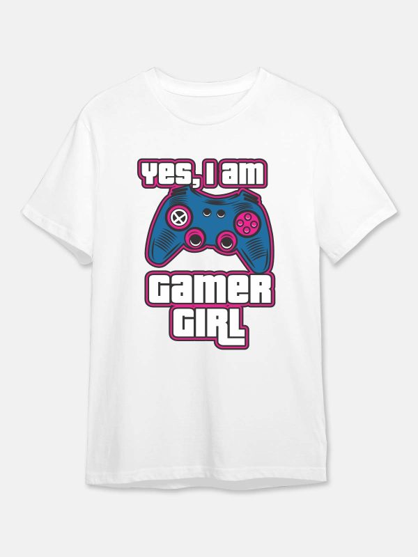 I am Gamer Girl - Gaming Quotes T-Shirt - White