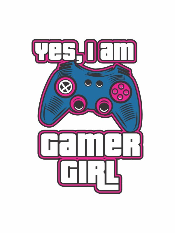 I am Gamer Girl - Gaming Quotes T-Shirt - White - Image 3