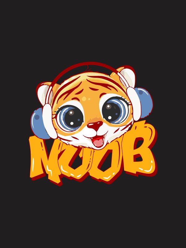 NOOB - Gaming Quotes T-Shirt - Black - Image 3