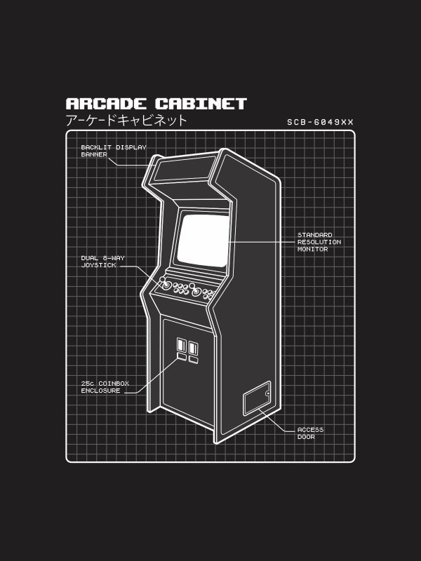 Arcade Cabinet - Gaming Quotes Tshirt - Black - Image 3