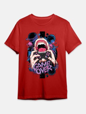 Game Over - Gaming Quotes Tshirt - Red