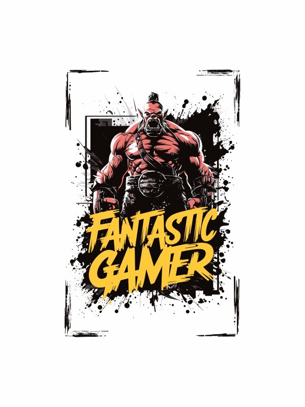 Fantastic Gamer - Gaming Quotes Tshirt - White - Image 3