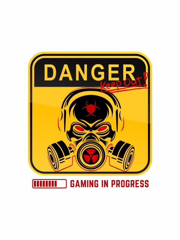 Danger - Gaming Quotes Tshirt - White - Image 3