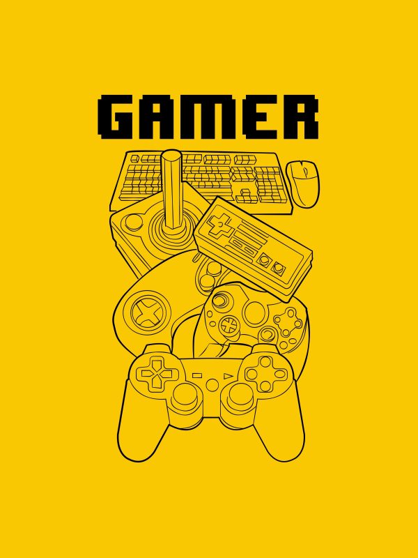 Gamer - Gaming Quotes Tshirt - Yellow - Image 3