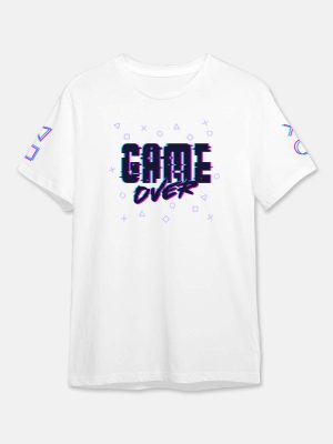 Game Over - Gaming Quotes Tshirt - White