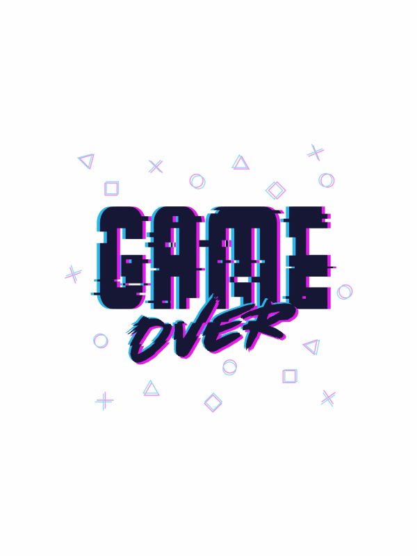 Game Over - Gaming Quotes Tshirt - White - Image 3