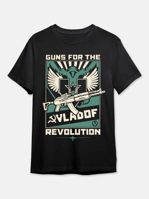 Gun For The Revolution - Gaming Quotes T-Shirt - Black