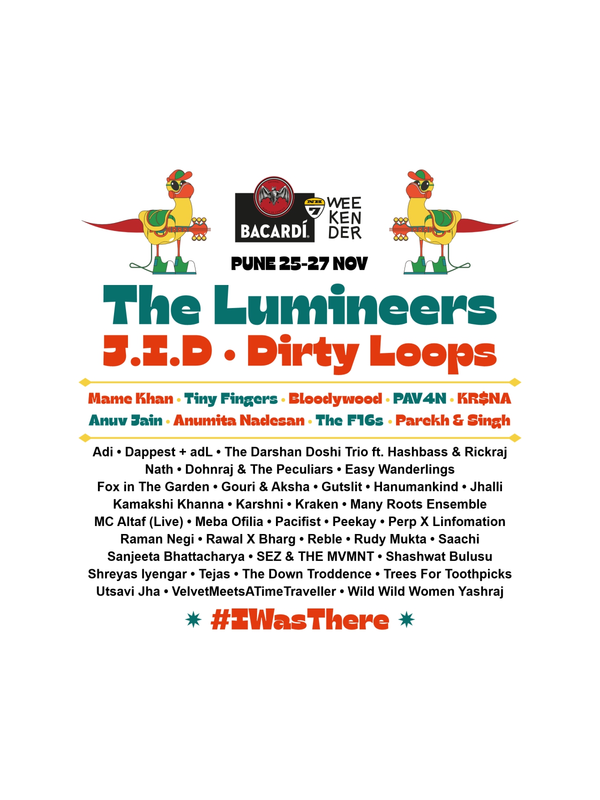 NH7 T-Shirt 2023 - Lineup - White - Image 3