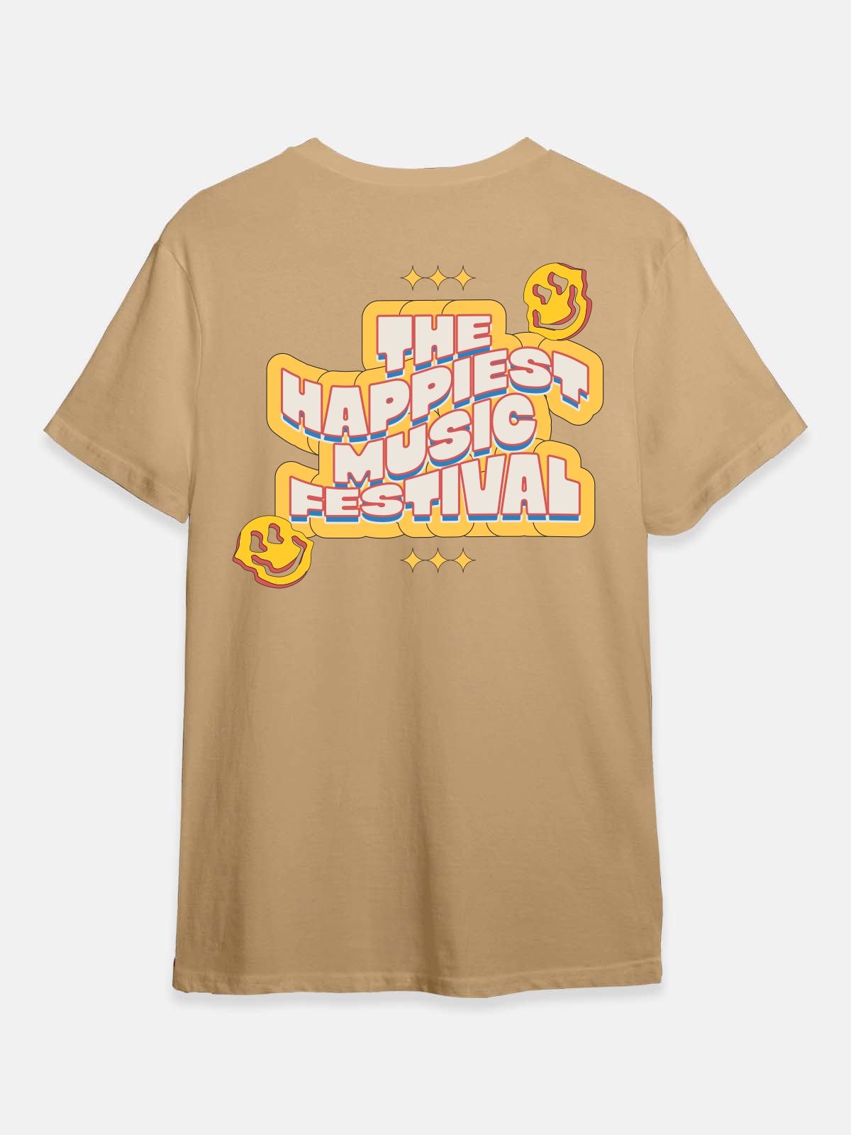 HAPPIEST MUSIC FESTIVAL - NH7 Oversized T-Shirt 240 GSM - Beige - Image 2