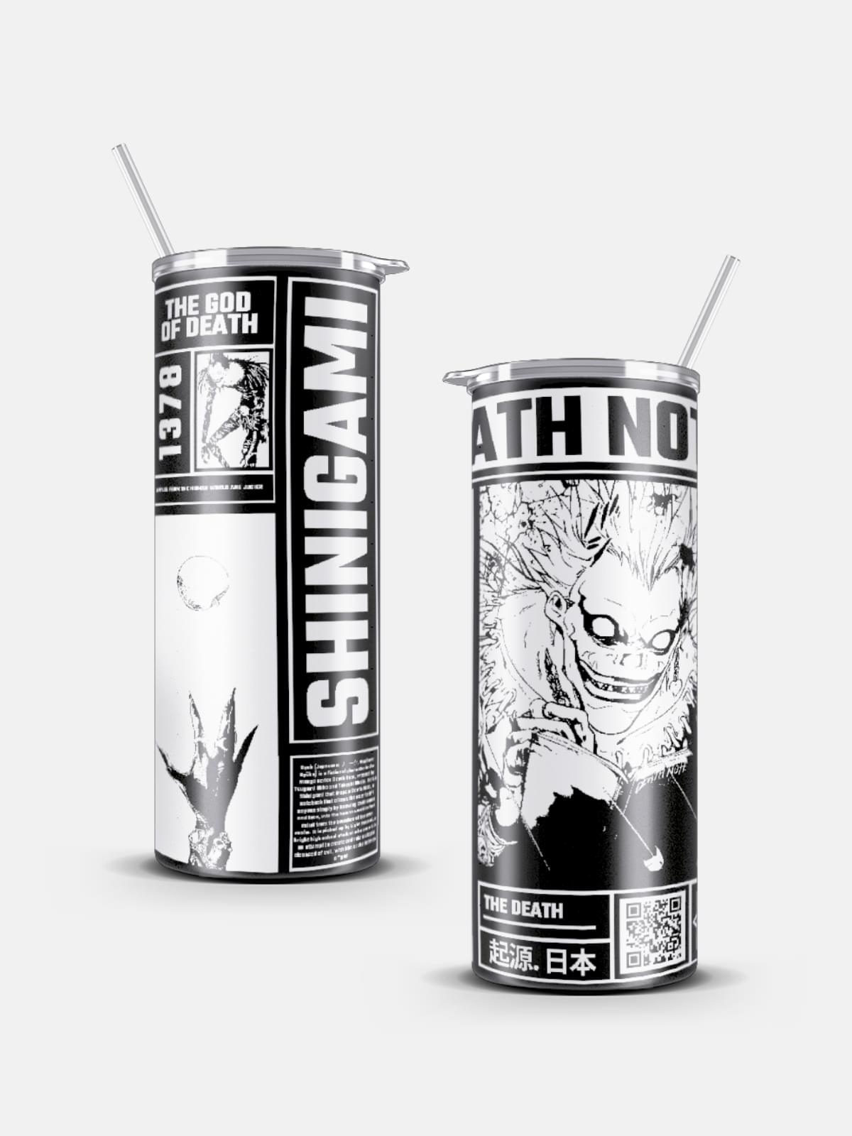 Shinigami-Skinny Tumbler with Straw