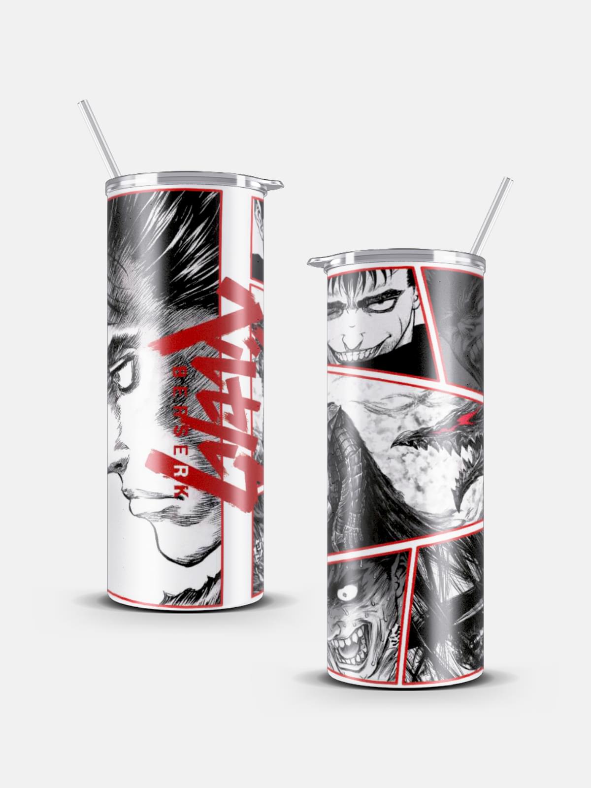 Berserk-Skinny Tumbler with Straw