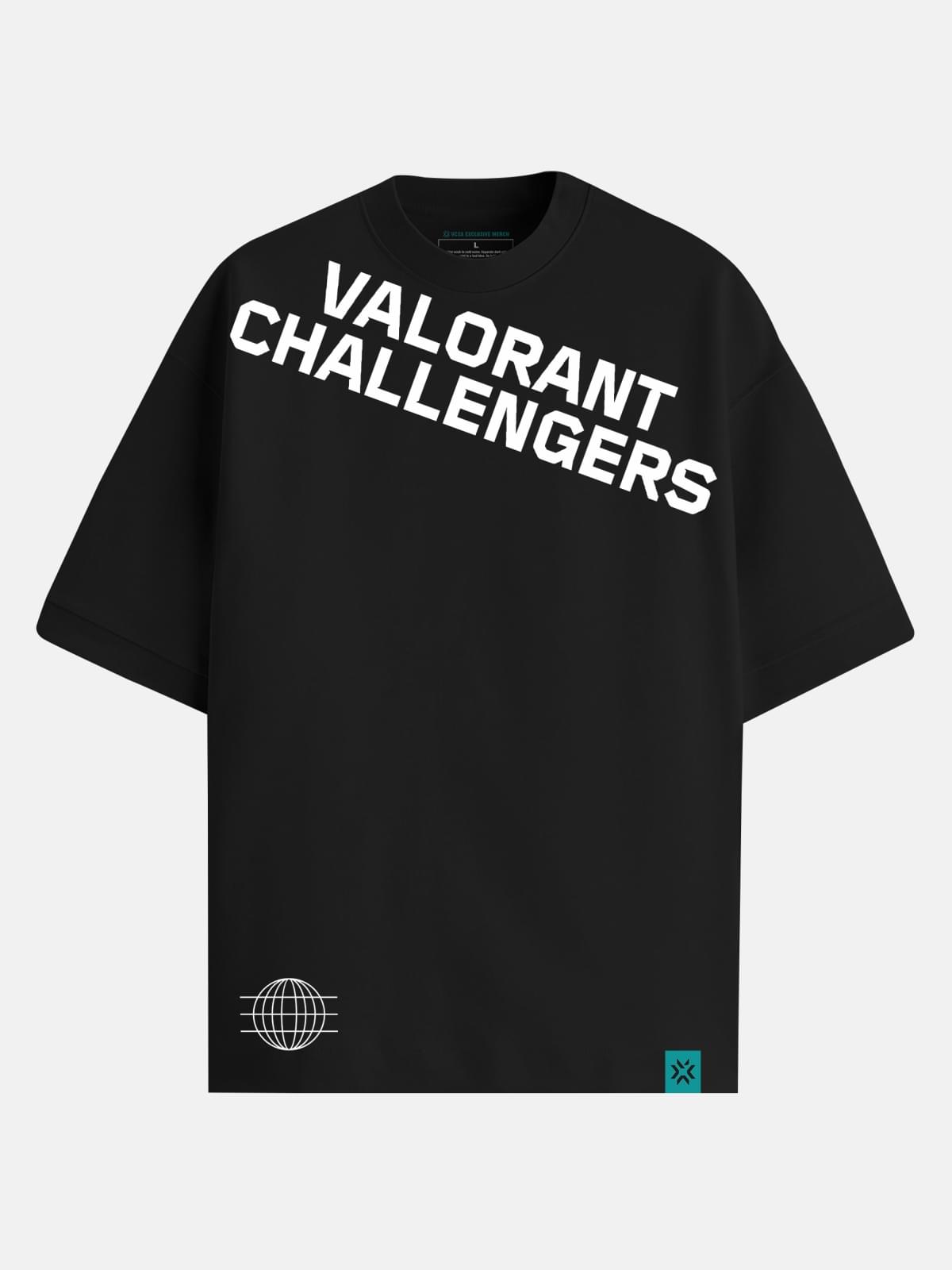 VCSA Oversized Tshirt - Side Quest - Black